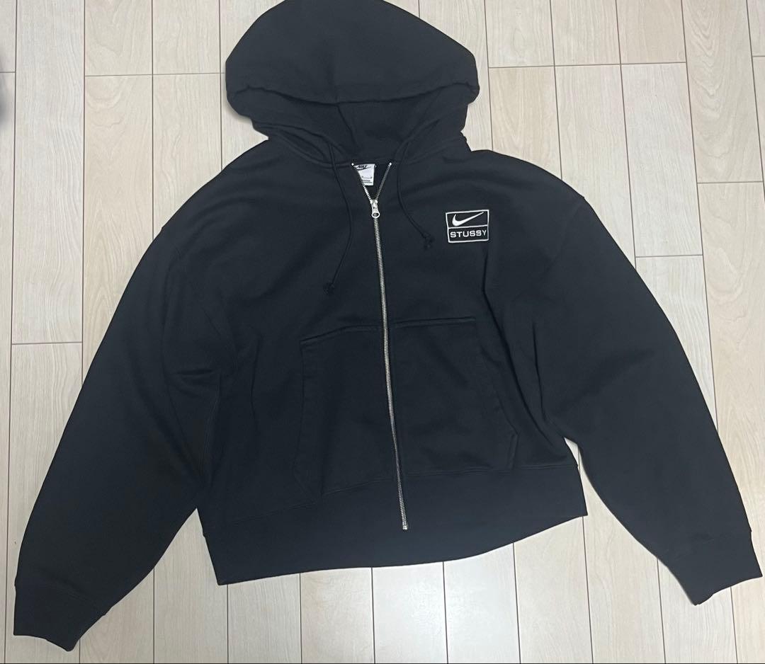 Nike x Stussy 黒 ジッパーパーカー