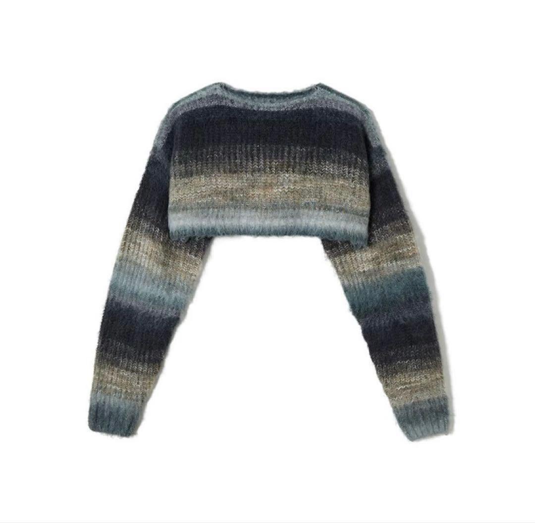 トップス PERVERZE Gradient Stripe Top and Scarf