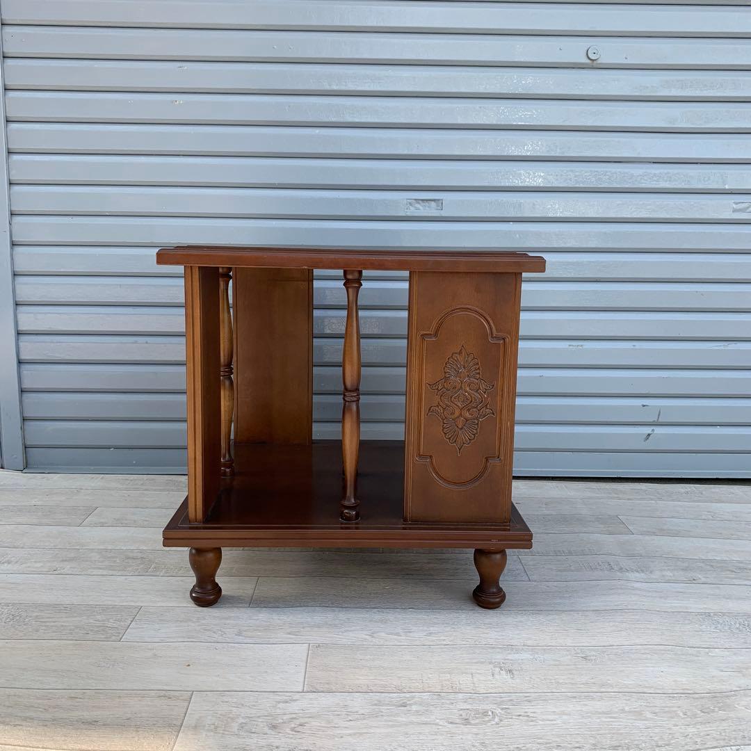 国会議事堂 徳田家具 桜材 サイドテーブル　花台　収納