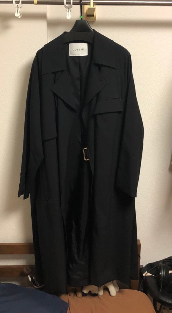 CULLNI 22ss タイロッケンコート　サイズ1 ブラック